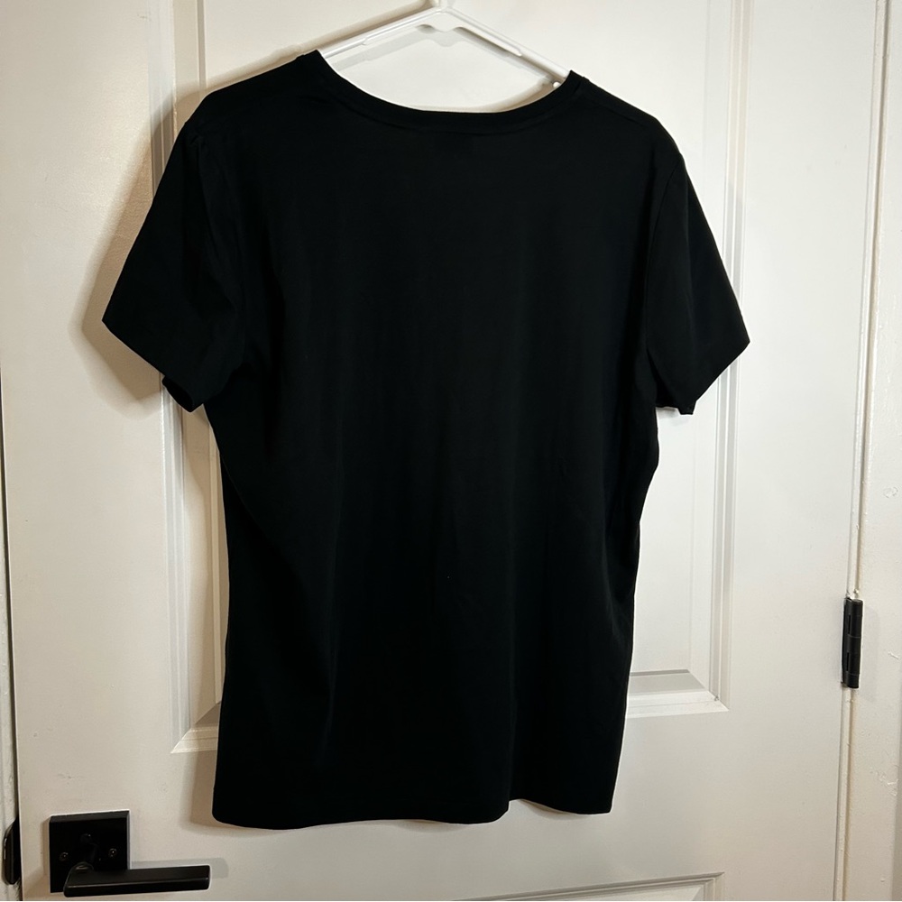 NWT Vintage 90s/Y2K Ralph Lauren Sport Black V-Neck Tee XL - Picture 9 of 10